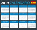 Calendar 2019 - Spanish Version