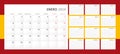 Calendar 2024 in Spanish. Wall quarterly calendar for 2024 in a classic minimalist style. Week starts on Monday. Set of 12 months Royalty Free Stock Photo