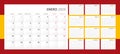 Calendar 2025 in Spanish. Wall quarterly calendar for 2025 in a classic minimalist style. Week starts on Monday. Set of 12 months