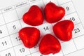 Calendar with St. Valentine date creative photo.