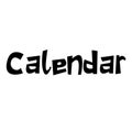 CALENDAR stamp on white