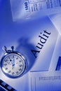 Calendar, stopwatch and audit Royalty Free Stock Photo