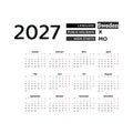 Calendar 2027 Swedish language with Sweden public holidays.