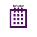 Calendar Tab For November - Illustration