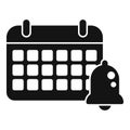 Calendar task schedule icon simple vector. Event time