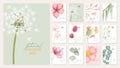 2022 Calendar Template With Abstract Flowers And 12 Pages For Each Month