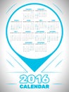 Calendar 2016 template Royalty Free Stock Photo