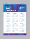 Calendar 2021 template layout, poster, wall calendar 2021, business brochure flyer, print media, advertisement, Simple design