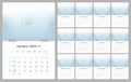 Calendar template for 2022, minimalist day planner, week starts on sunday Royalty Free Stock Photo