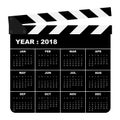2018 calendar template modern flat design for a year