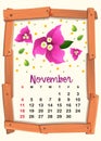 Calendar Template For November