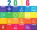 Calendar template 2016