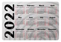 Calendar For 2022.