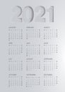 Calendar template for 2021 year. Corporate and business calendar. Calendar 2021 week start Sunday corporate design planner templat