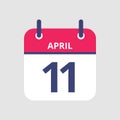 Calendar 11th of April