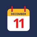 Calendar 11th of December