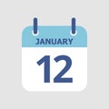 Calendar 12th of January