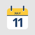 Calendar 11th of July