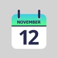 Calendar 12th of November