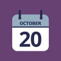 Calendar 20th of October