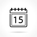 Calendar thin line icon