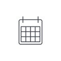 Calendar thin line icon. Linear vector symbol