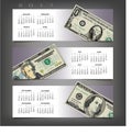 2017 calendar with three money banners Royalty Free Stock Photo