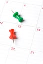 Calendar and Thumbtack