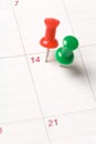 Calendar and Thumbtack