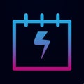 Calendar time deadline nolan icon. Simple thin line, outline vector of Mix icons for ui and ux, website or mobile application