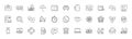 Calendar, Timer and Notebook line icons. For web app, printing. Line icons. Vector