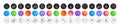 Calendar, Timer and Search text line icons. For web app, printing. Round icon buttons. Vector Royalty Free Stock Photo