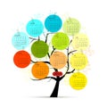 Calendar tree 2014 for your design Royalty Free Stock Photo