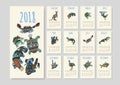 Australian animals calendar in vector.