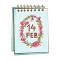 Calendar . Valentines day object . Watercolor painting elements . Illustration