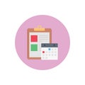 Calendar vector flat colour icon Royalty Free Stock Photo