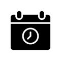 Calendar vector glyph flat icon Royalty Free Stock Photo