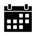 Calendar glyph flat vector icon Royalty Free Stock Photo