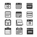 Calendar vector icons set