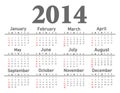 2014 calendar Royalty Free Stock Photo