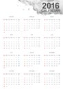 Calendar 2016