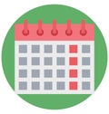 calendar, wall calendar, Isolated Vector icons that can be easily modified or edit
