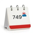 Calendar Weather Date on white background