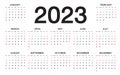 Calendar 2023, Week starts from Sunday, business template