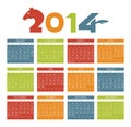 Calendar 2014 Royalty Free Stock Photo