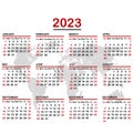 2023 calendar with world map