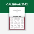 Calendar year 2022 with photos and simple elegant design 2
