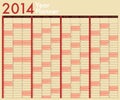 2014 Calendar