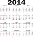 Calendar 2014 Royalty Free Stock Photo