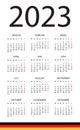 Calendar 2023 year - vector template illustration. Gerrman version Royalty Free Stock Photo